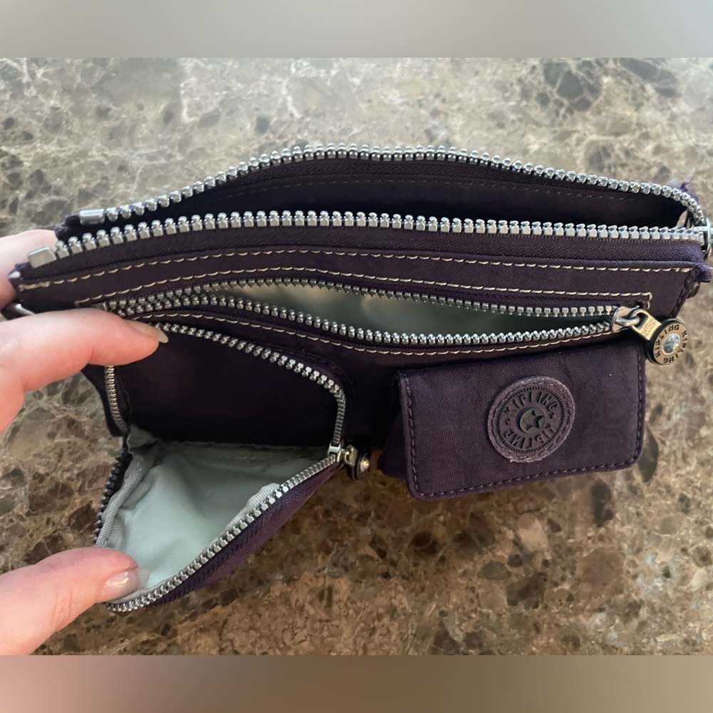 Kipling Dark Purple Clutch Wallet - Picture 10 of 12